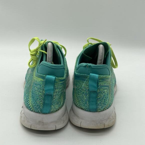 Womens Size 10.5 Nike Free 5.0 TR Flyknit Green Running Athletic Shoes Sneakers - Picture 6 of 8